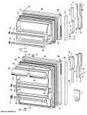Section Diagram and Parts List for TBX16SPDRAD  General Electric Refrigerator