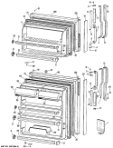 Part Location Diagram of WR71X2036 GE FRONT DOOR SHELF