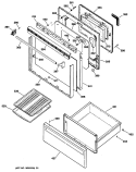 Section Diagram and Parts List for JBP45G*R1  General Electric Range