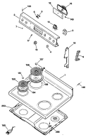Section Diagram and Parts List for JBS16G*R1  General Electric Range