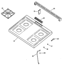 Section Diagram and Parts List for JGSS05GER1  General Electric Range