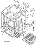 Section Diagram and Parts List for JGSS05GER1  General Electric Range