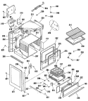 Section Diagram and Parts List for JGSC12GER1BG  General Electric Range
