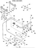 Section Diagram and Parts List for JGSC12GER1BG  General Electric Range