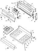 Section Diagram and Parts List for JGBP24GEN3  General Electric Range