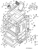 Section Diagram and Parts List for JGBP24GEN3  General Electric Range