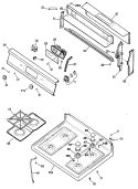 Section Diagram and Parts List for JGBP30WEP1  General Electric Range