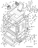 Section Diagram and Parts List for JGBP30WEP1  General Electric Range