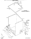 CABINET ASSEMBLY Diagram and Parts List for DDG7187RAL  General Electric Dryer