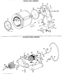 DRUM & DUCT ASSEMBLY Diagram and Parts List for DDG7187RAL  General Electric Dryer