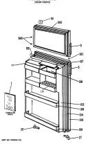 Part Location Diagram of WR17X6483 GE SPRING UTILITY DOOR