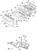 Section Diagram and Parts List for JKP17WP1WG  General Electric Wall Oven