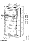 Section Diagram and Parts List for CA13SMB  General Electric Freezer