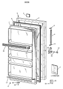 DOOR Diagram and Parts List for FF20DSERWH  General Electric Freezer