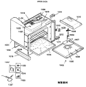 UPPER OVEN Diagram and Parts List for JGHP66GEN5  General Electric Range