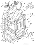 Section Diagram and Parts List for JGBP29GEN4  General Electric Range