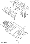 Section Diagram and Parts List for JGBS17GER2  General Electric Range