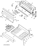 Section Diagram and Parts List for JGBP26GEN4  General Electric Range