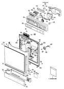 Section Diagram and Parts List for GSD580P-45WA  General Electric Dishwasher