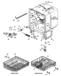 Section Diagram and Parts List for GSD580P-45WA  General Electric Dishwasher