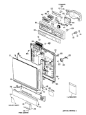 Section Diagram and Parts List for GSM603P-45AW  General Electric Dishwasher