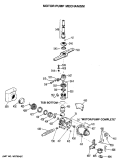 MOTOR - PUMP MECHANISM Diagram and Parts List for GSD1250R45  General Electric Dishwasher
