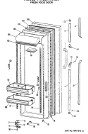 FRESH FOOD DOOR Diagram and Parts List for TFHB27RRABK  General Electric Refrigerator