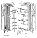 Section Diagram and Parts List for TFX20PRAAD  General Electric Refrigerator