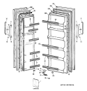 Section Diagram and Parts List for TFX19LRAWH  General Electric Refrigerator
