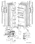 Section Diagram and Parts List for TFXW20RRAWH  General Electric Refrigerator