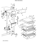 FRESH FOOD SECTION Diagram and Parts List for TFXW20RRAWH  General Electric Refrigerator