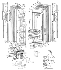 Section Diagram and Parts List for TFX22RRAWH  General Electric Refrigerator