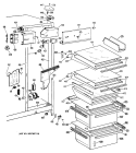 Section Diagram and Parts List for TFX22RRAWH  General Electric Refrigerator