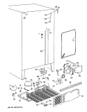 Section Diagram and Parts List for TFX22RRAWH  General Electric Refrigerator