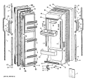 Section Diagram and Parts List for TFX22ZRAAD  General Electric Refrigerator