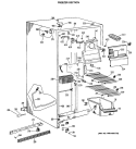 FREEZER SECTION Diagram and Parts List for TFX22ZRAAD  General Electric Refrigerator