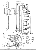 FREEZER DOOR Diagram and Parts List for TFX24FRAAD  General Electric Refrigerator
