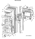 FRESH FOOD DOOR Diagram and Parts List for TFX24FRAAD  General Electric Refrigerator