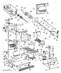 Section Diagram and Parts List for TFX24FRAAD  General Electric Refrigerator