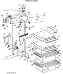 FRESH FOOD SECTION Diagram and Parts List for TFX24SRBWH  General Electric Refrigerator