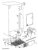 Section Diagram and Parts List for TFX24SRBWH  General Electric Refrigerator