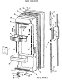 FRESH FOOD DOOR Diagram and Parts List for TFX24VRAAD  General Electric Refrigerator