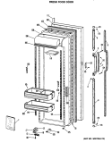 FRESH FOOD DOOR Diagram and Parts List for TFX27ERBAD  General Electric Refrigerator