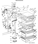 FRESH FOOD SECTION Diagram and Parts List for TFX27ERBAD  General Electric Refrigerator