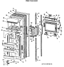 FRESH FOOD DOOR Diagram and Parts List for TFX27FRAAD  General Electric Refrigerator