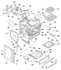 Section Diagram and Parts List for JGSP31GEP4  General Electric Range