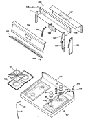 Section Diagram and Parts List for JGBS19GEP2  General Electric Range