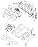 Section Diagram and Parts List for JGBP25GEN5  General Electric Range