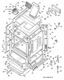 Section Diagram and Parts List for JGBP25GEN5  General Electric Range