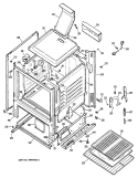 Section Diagram and Parts List for JGBS15GER3  General Electric Range